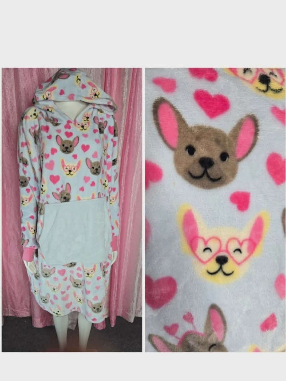 Dakota Fleece Dog Lover Oversized Hoodie  Pullover Unisex One Size